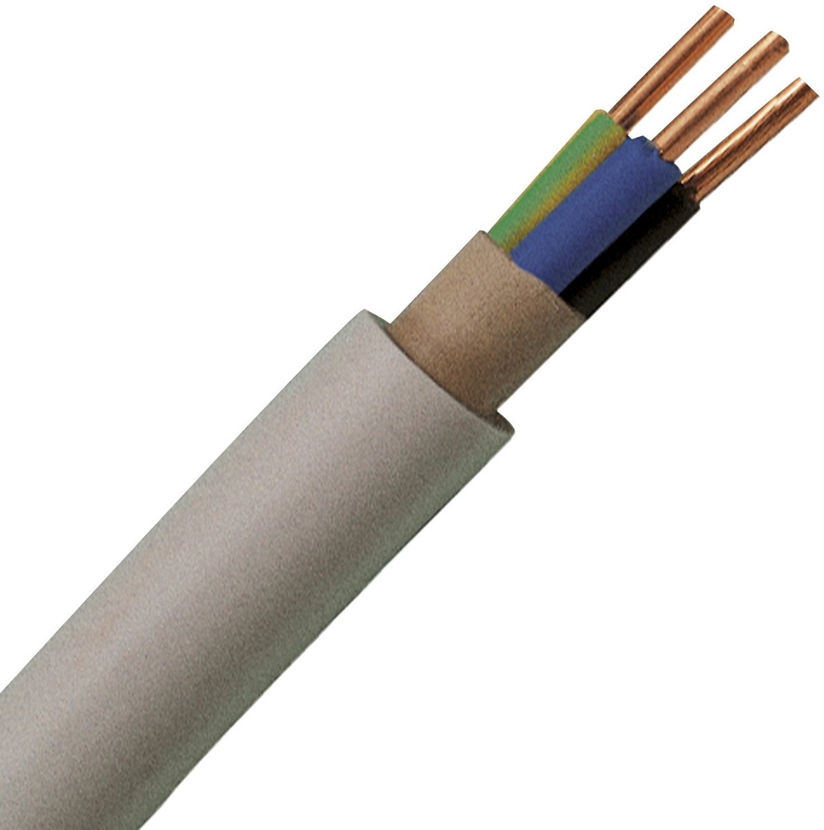 Omgoods - NYM-J Kabel 3 x 2.5 mm², 25 Meter, Grijs