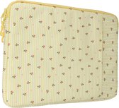 imoshion Design Laptop Sleeve met vak - Laptop Hoes geschikt voor 15 / 15.3 / 15.6 / 16 / 16.2 inch - Garden Stripes