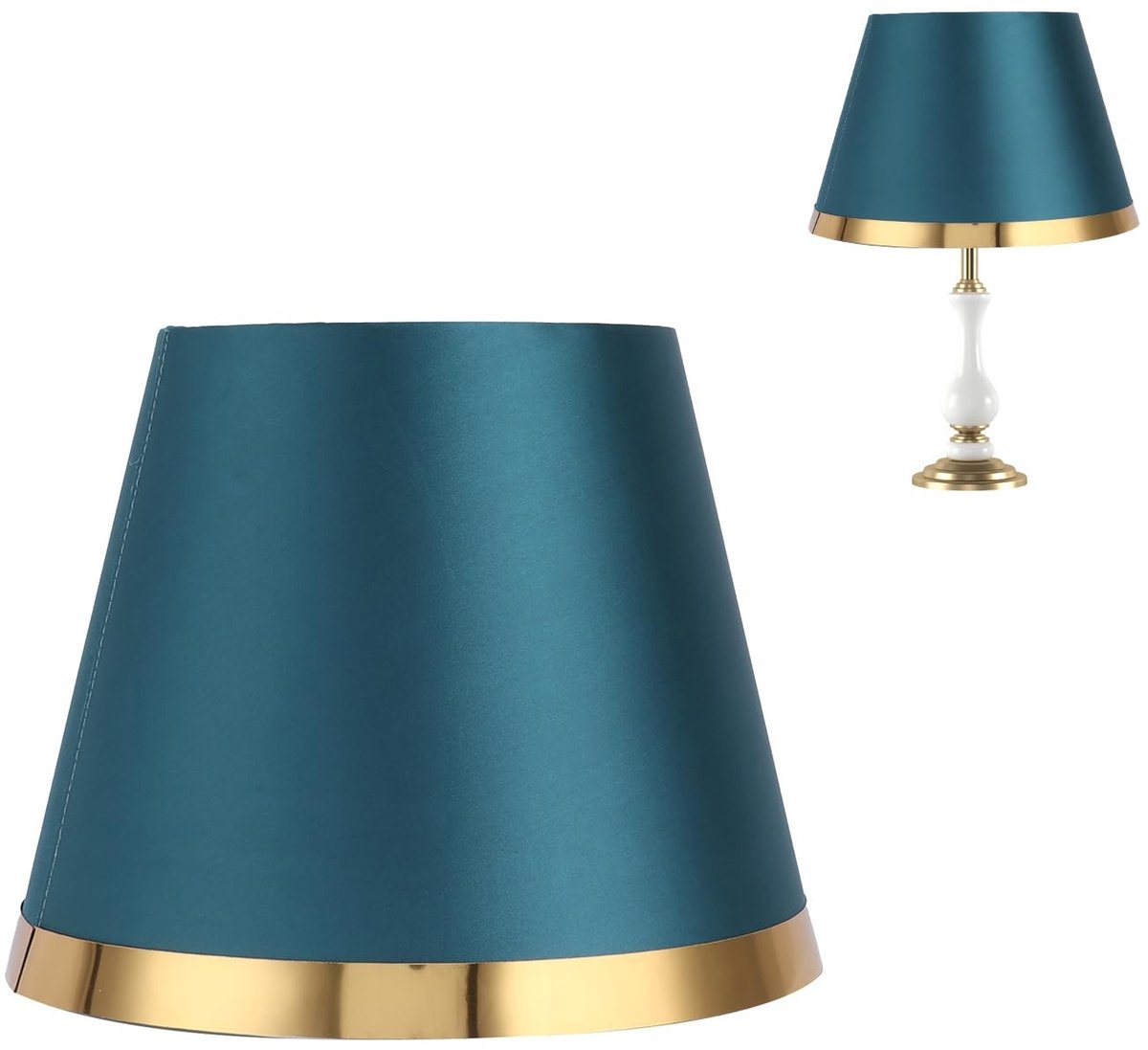 Omgoods - E27 Stoffen Lampenkap - Europese Stijl Tafellamp en Vloerlamp