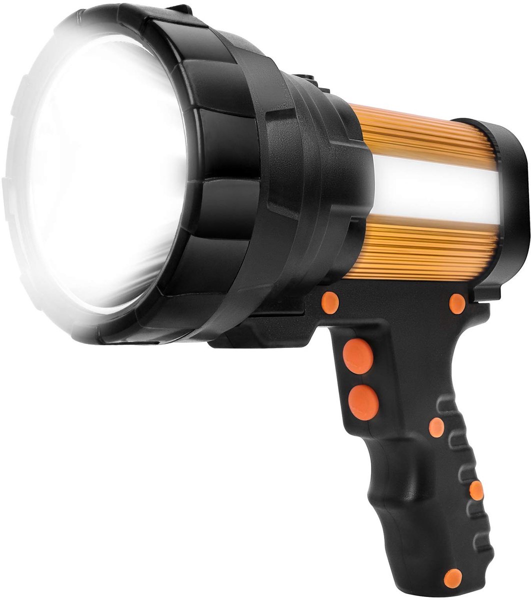 Omgoods - Oplaadbare LED Handlamp 6500K - Superheldere Zaklamp met 6 Modi voor Buiten en Noodsituaties
