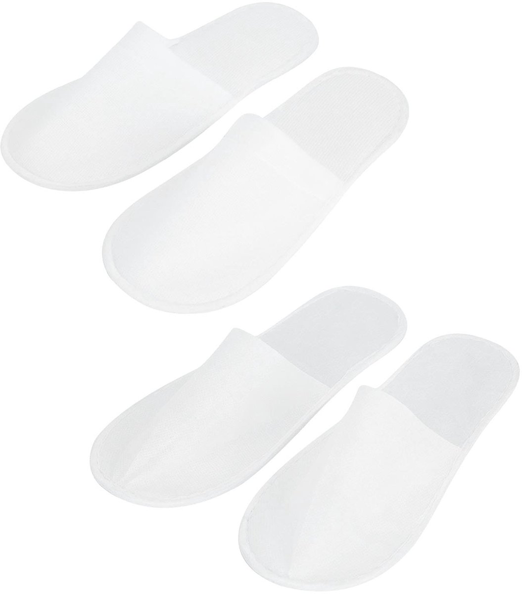 Omgoods- Wegwerppantoffels 50 Paar - Antislip - Uniseks - Draagbaar - Wit - Zachte/huidvriendelijke materialen - Pantoffels