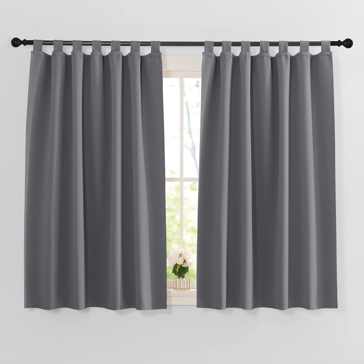 Omgoods- Gordijnen Verduisterend 2 Stuks - Thermische Gordijnen - 140x145cm - Polyester - Lussen - Lichtfilterend - Raamdecoratie