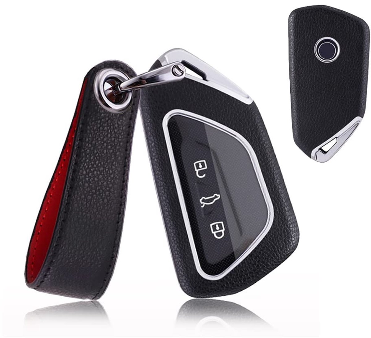 Omgoods - Sleutelhoes voor Auto Sleutel met Bescherming van Leer