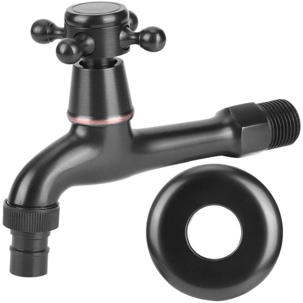 Omgoods- Waterkraan Antiek Messing - Voor Wasmachine/Badkamer - Universele G1/2in Draad - Langdurig Gebruik - Kwaliteitstest en Waterdicht - Kraan