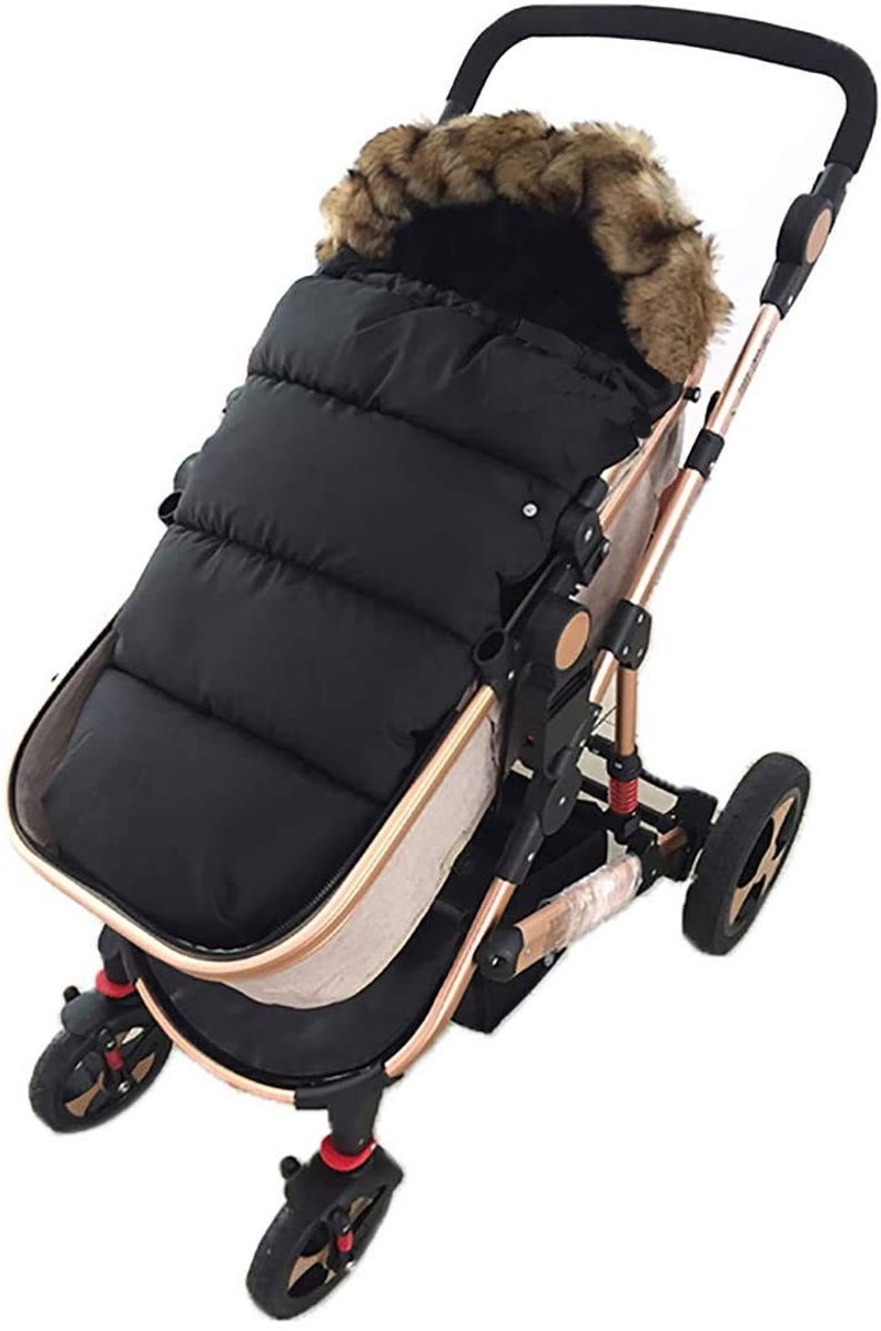 Omgoods - Universele Fleece Buggy Slaapzak met Rits, Zwart