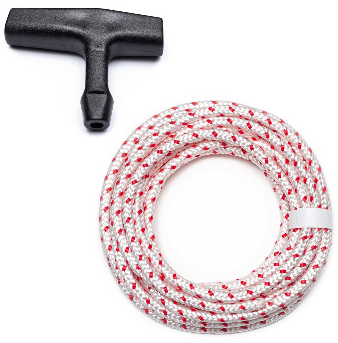 Omgoods - 10m Hoge Kwaliteit Startkabel Rood/Wit met Handvat voor Tuingereedschap