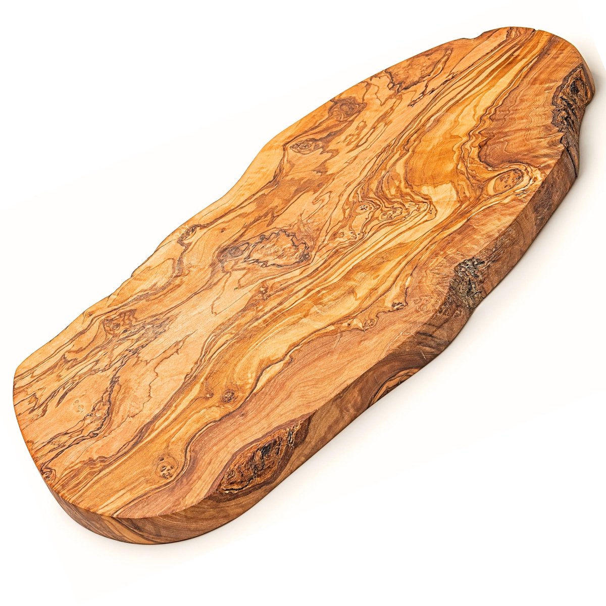 Omgoods - Olijfhouten Snij- en Serveerplank 39 x 18 cm - Reversible Design