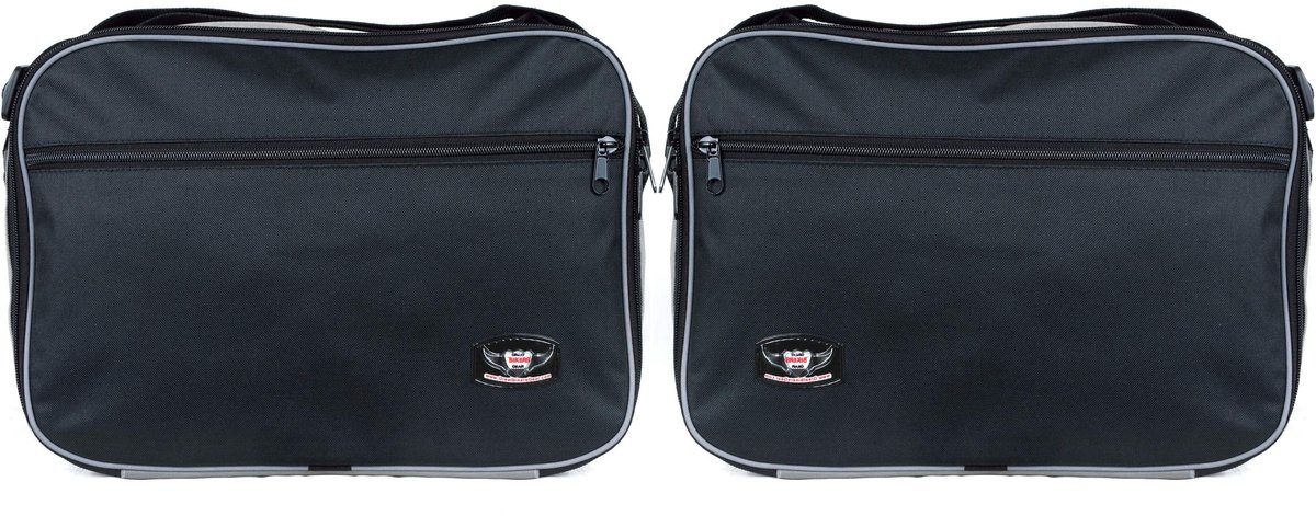 Bagage tassen met binnenvoering voor Triumph Tiger 1200 - Blanco en Grijs - Duurzaam materiaal - ShopVlot