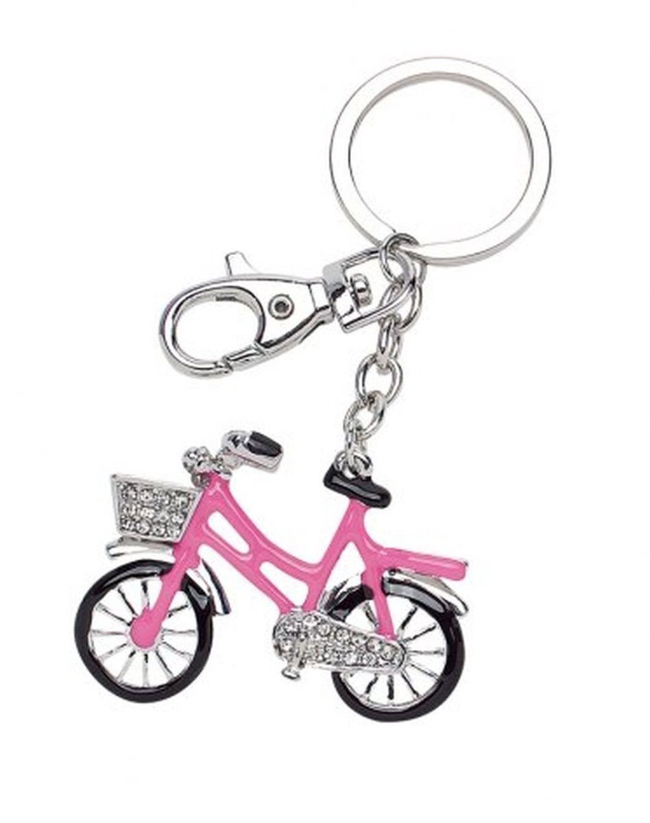 Omgoods - Fietssleutelhanger in Roze met Sportthema