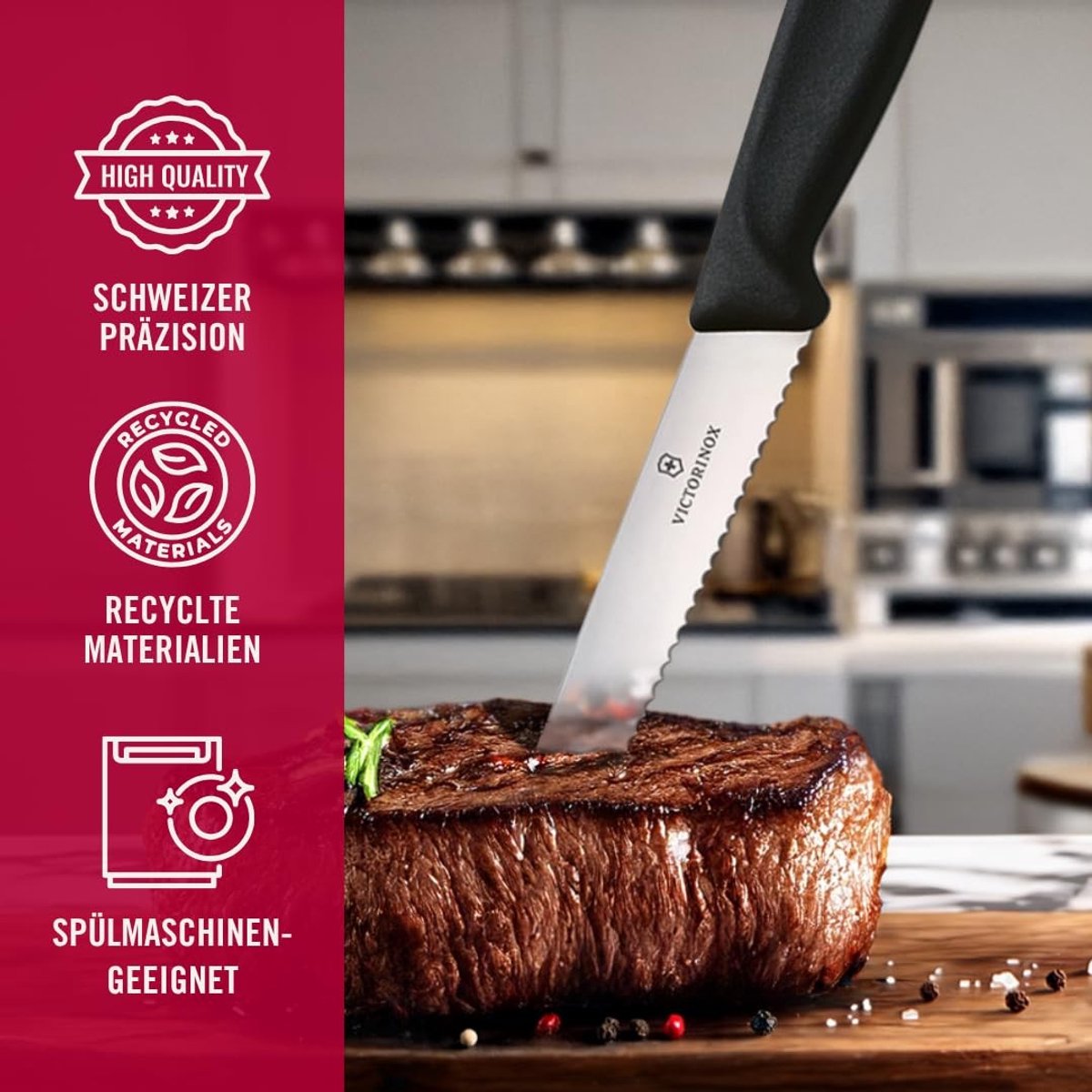 Omgoods - Steakmessenset 6-delig Swiss Classic 11cm