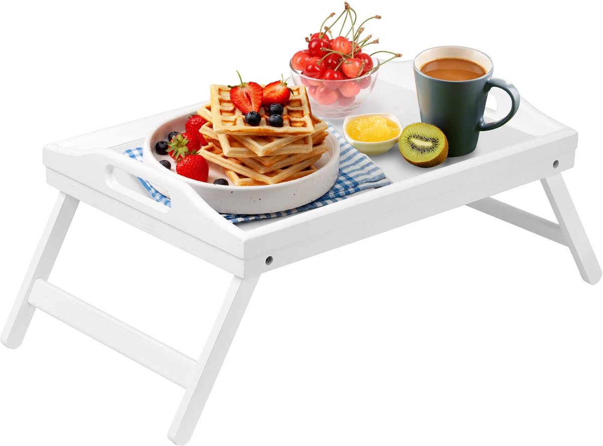 Omgoods - Opvouwbare Bed Tray met Handvatten voor Ontbijt en Activiteiten