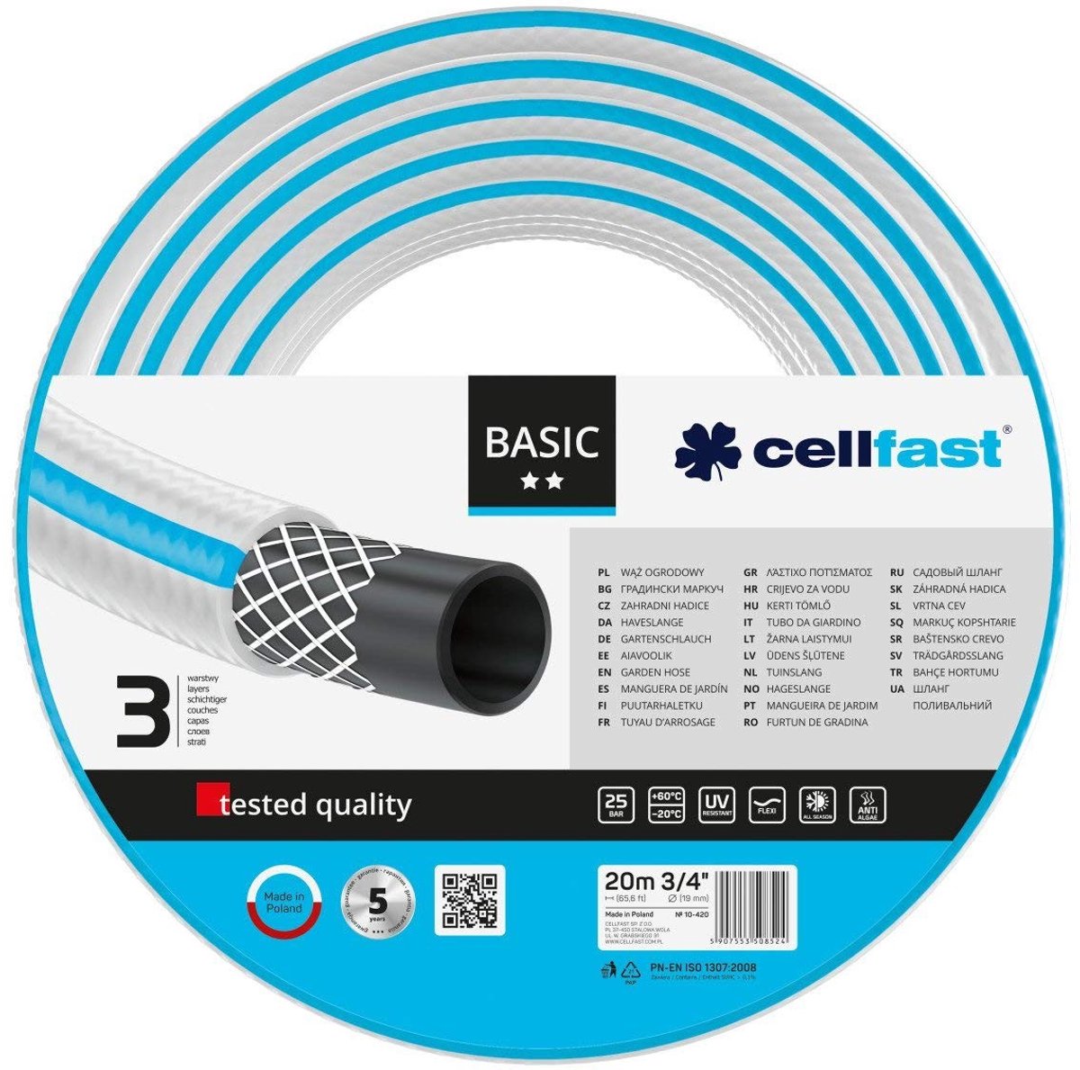 Omgoods - Flexibele 3-lagige Tuinslang 20m UV-bestendig