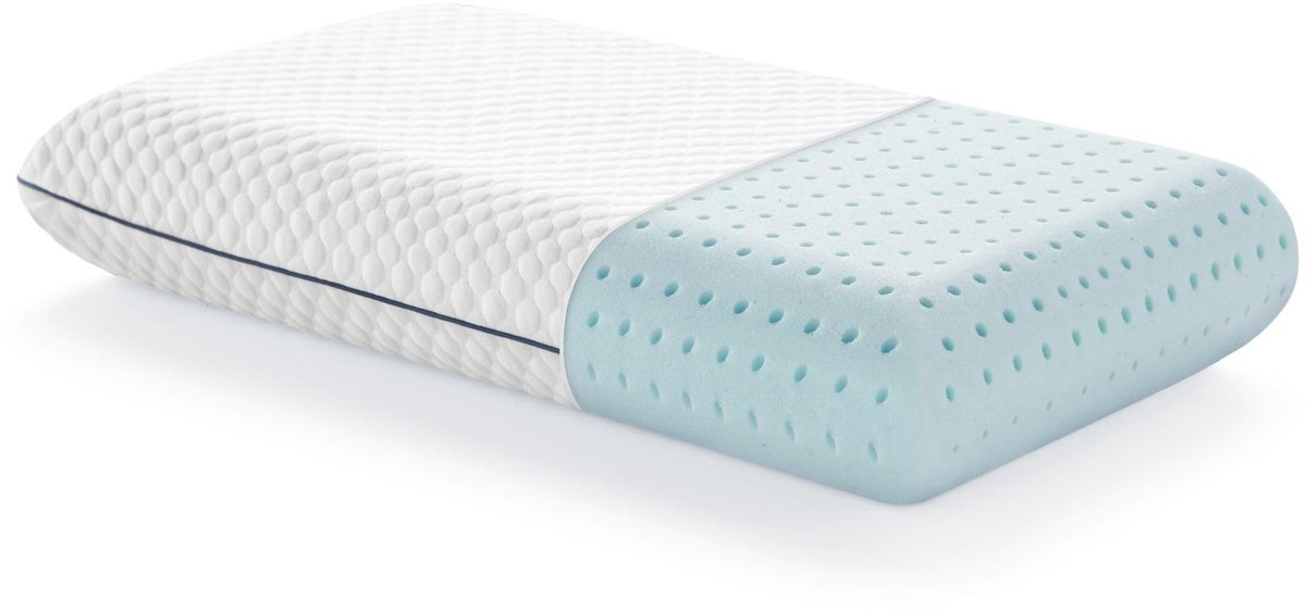 Omgoods - Gel Traagschuim Kussen 40x70 cm – Ademend en Koelend – Wasbare Hoes Wit
