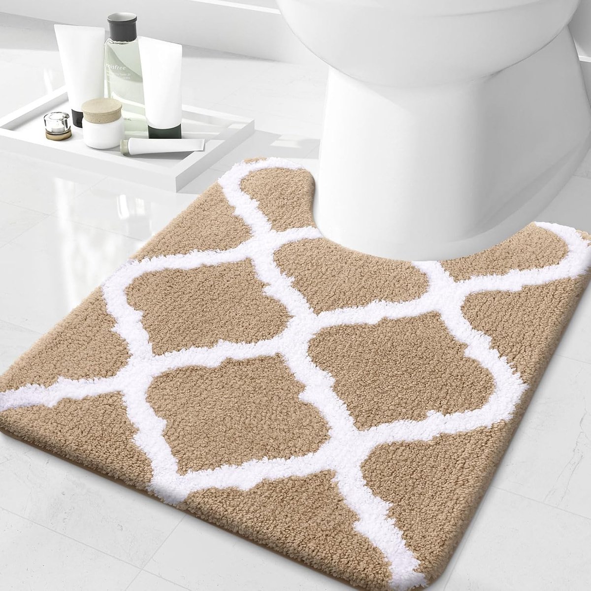 Omgoods - Wasbare Antislip Toiletmat 50x60 cm Beige