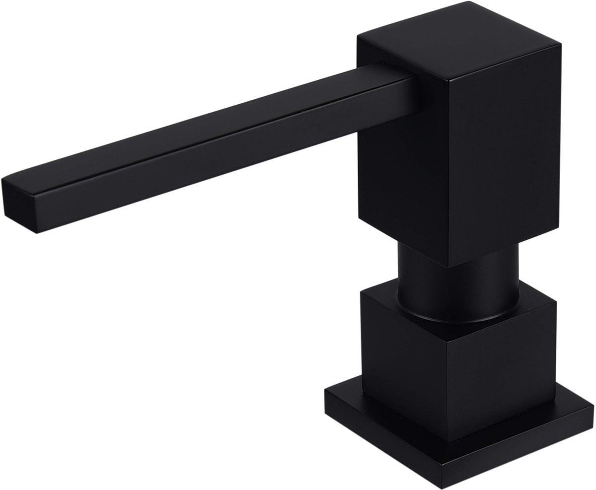 Omgoods - Mat Zwarte Handzeepdispenser van Messing met Vulbare Pomp