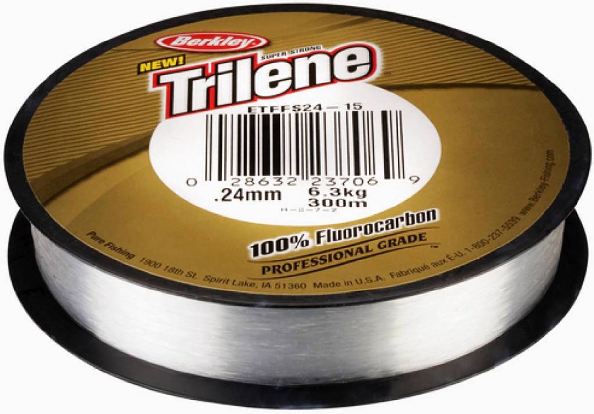 Berkley Trilene Fluorocarbon Leader Onderlijn Vislijn 0.1782mm 2.881kg 180m Transparant