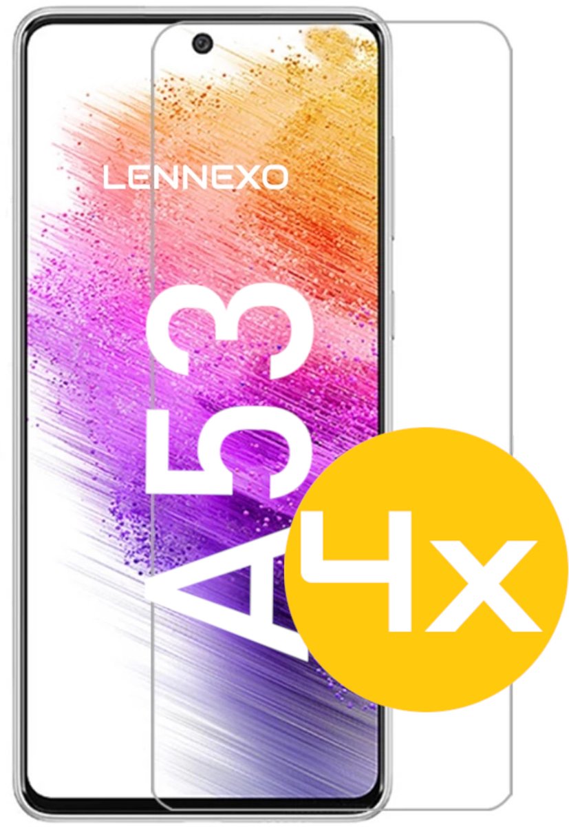 Screenprotector Geschikt Voor Samsung Galaxy A53 - Glasplaat - Tempered Glass - 4 Stuks