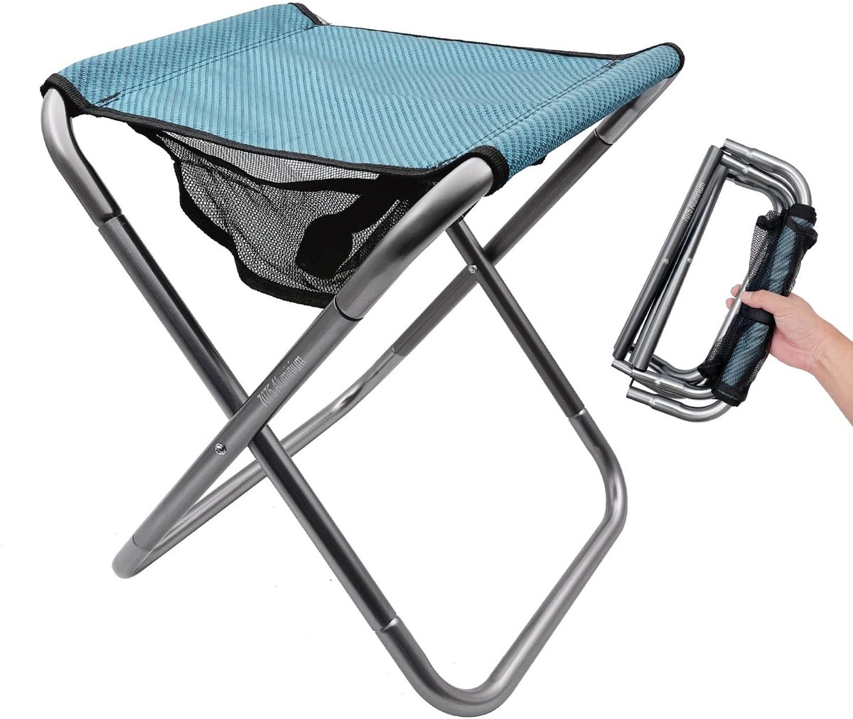 Omgoods - XXL Camping Stoel - Draagbare Aluminium Vouwstoel voor Buiten met Tas