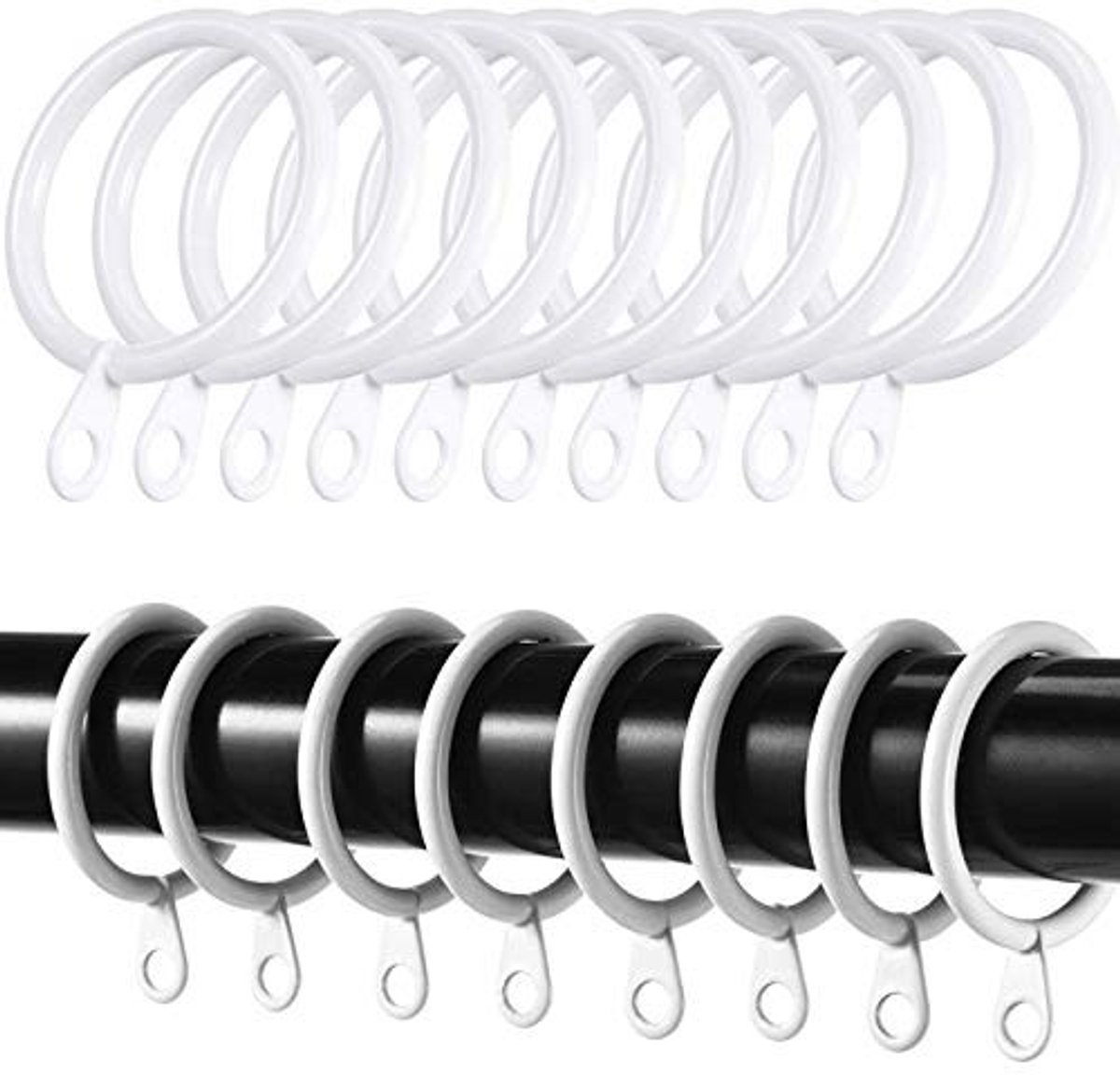Omgoods- Gordijnringen Metalen Grote Ring - 36 Stuks - 38 mm Binnendiameter - Geschikt Voor Gordijnroede - Sterk Metaal - Gladde Glijders - Gordijnhaken