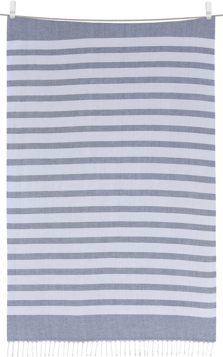Omgoods - 100% Katoenen Gestreepte Strandhanddoek met Kwastjes