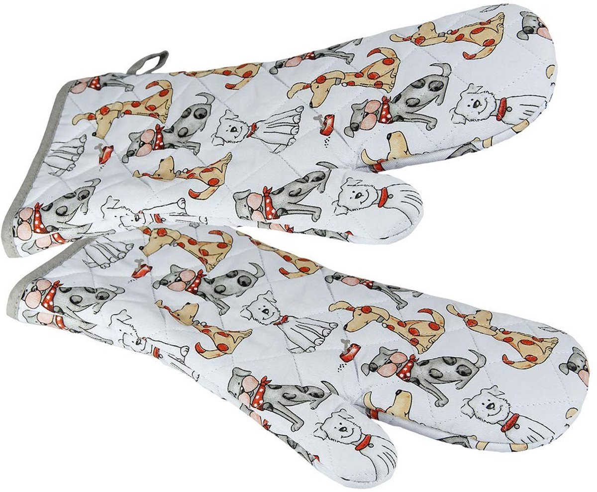 Omgoods - Ovenwanten met Schattige Honden Print