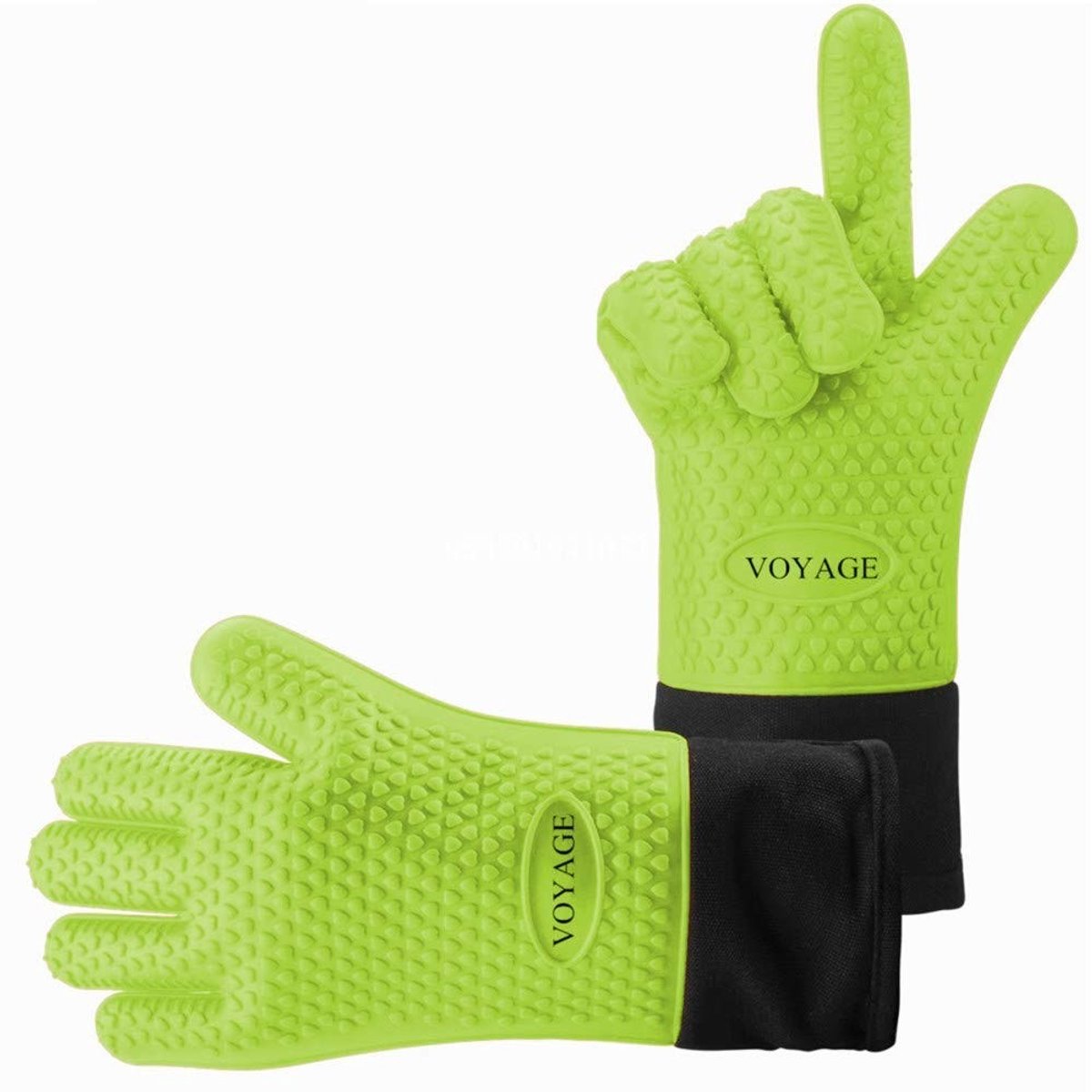 Omgoods- Ovenhandschoenen set van 2 - Hittebestendig tot 350 °C - Siliconen - Extra lange - Grillhandschoenen - Professionele kwaliteit