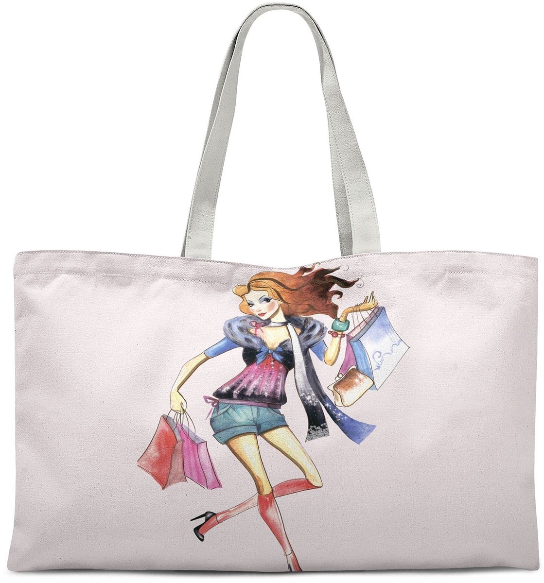 Omgoods - Herbruikbare Katoenen Tote Bag met Handvatten 47x42cm