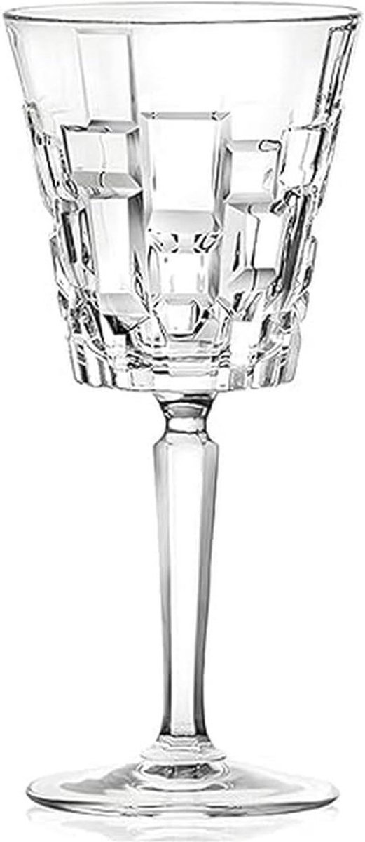 Omgoods - Set van 6 Wijn Glazen 280 ml Kraakhelder Kristal