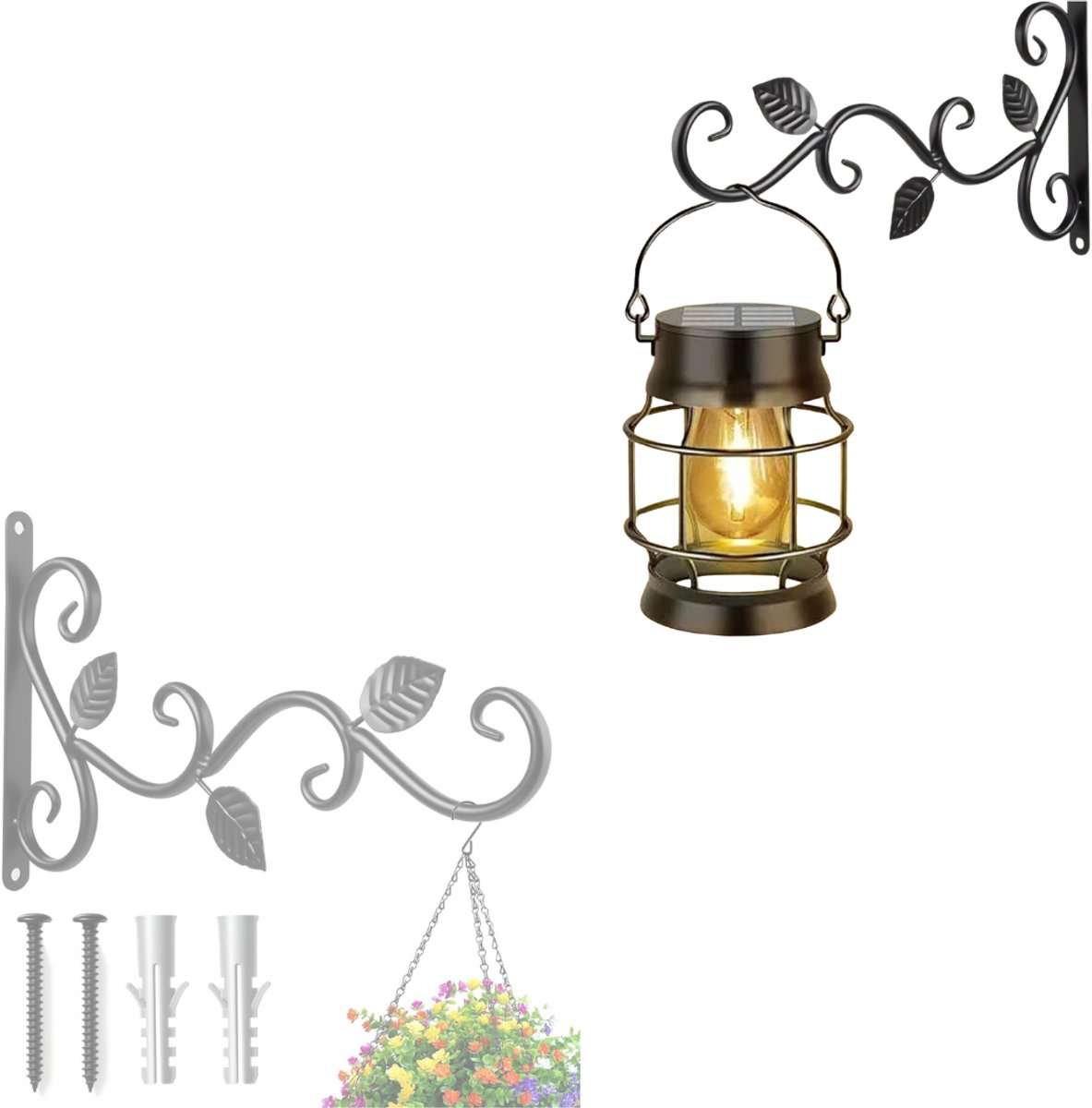 Zavio® Plantenhaak Hanging Basket - Muurhaak voor Planten - Wandhaak
