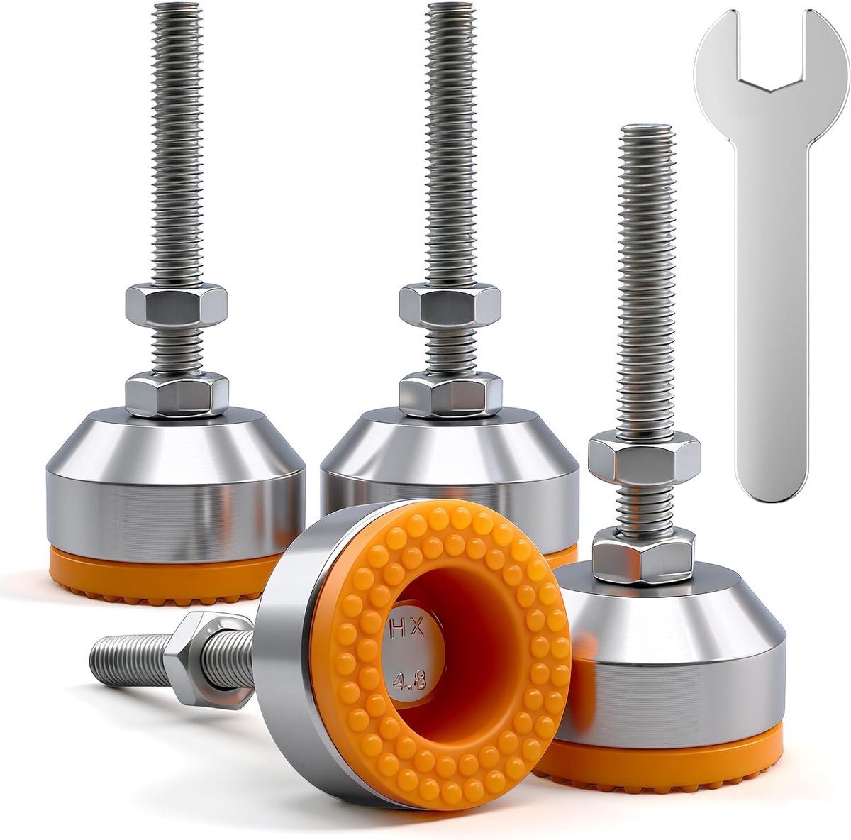4 Pcs Adjustable Furniture Legs, M8 Adjusting Legs, Height Adjustable, Furniture Legs, M8 x 50 mm x Diameter 40 mm - ShopVlot