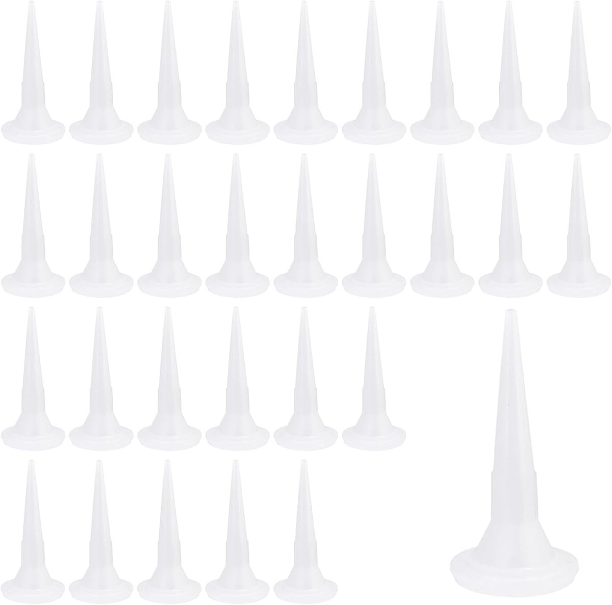 Pack of 30 Cartridge Tips, Silicone Tips, Cone, Silicone Nozzles, Replacement Pins Sealing Caps, Diameter 52 mm, for - ShopVlot