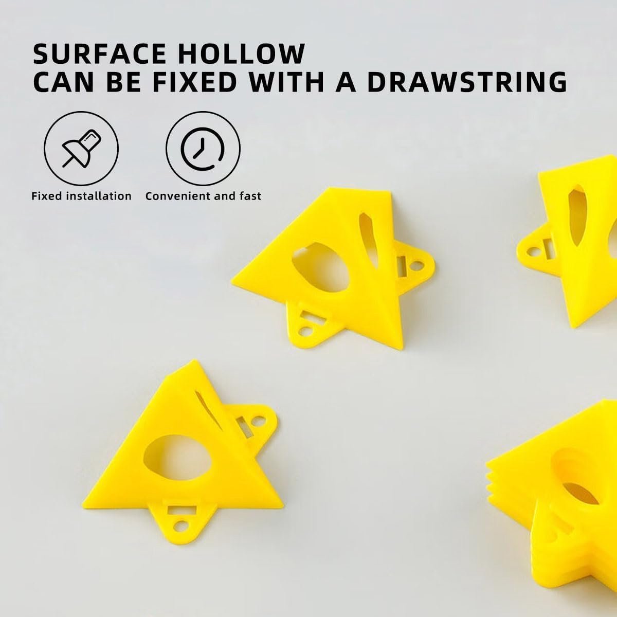 20pcs yellow cone canvas and paint triangle stands cabinet door risers,plastic pyramid mini cone paint stand,for - ShopVlot
