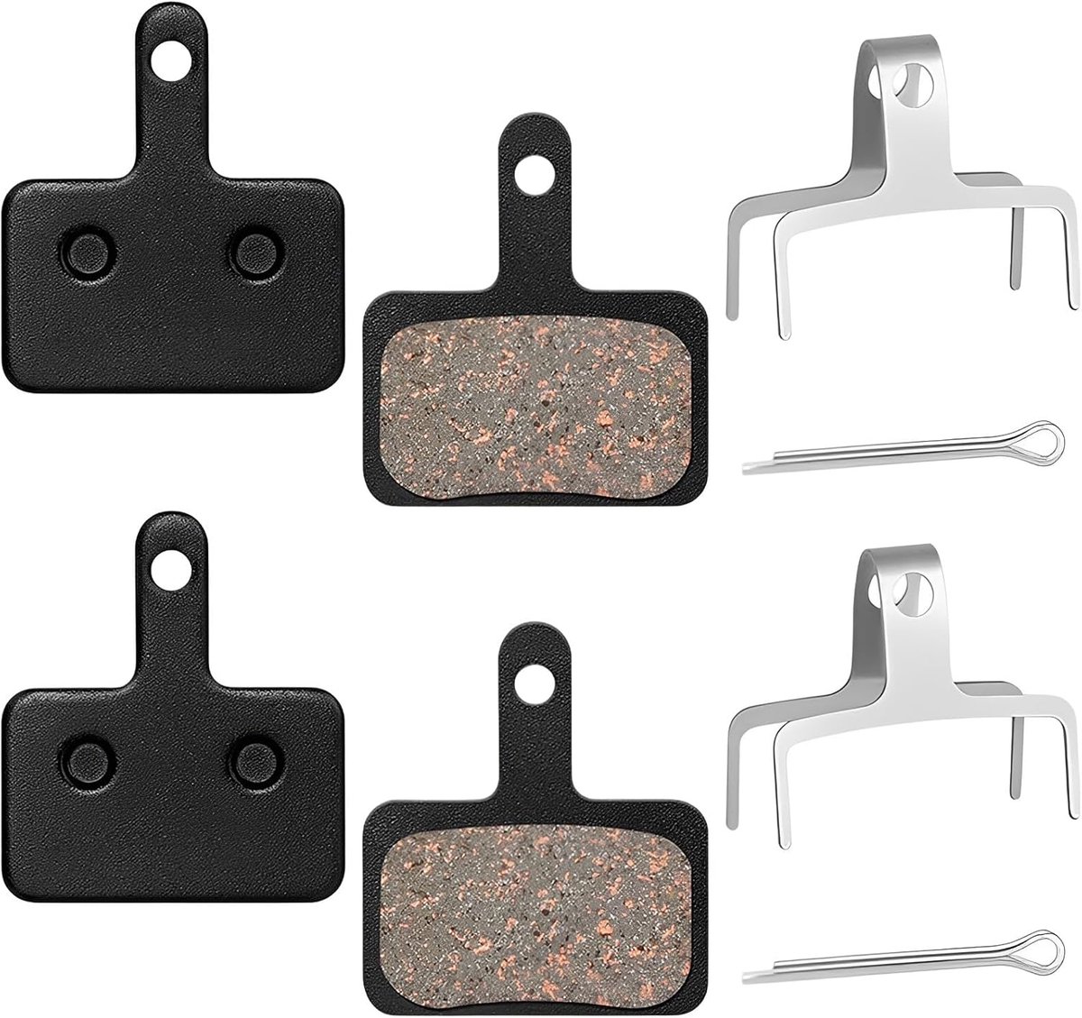 Fietsremblokken, 2 paar fietsremblokken, schijfremblokken voor fiets, compatibel met Shimano M355, M515, M525, C601 - ShopVlot