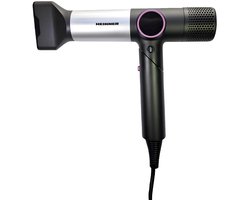 Heinner Professionele Föhn – 1600 W BLDC-motor – Digitaal Display – 2 Snelheidsstanden – 3 Temperatuurstanden – Ionische Functie – Koude Lucht – Concentrator en Diffuser – Inklapbare Handgreep – Zwart/Grijs
