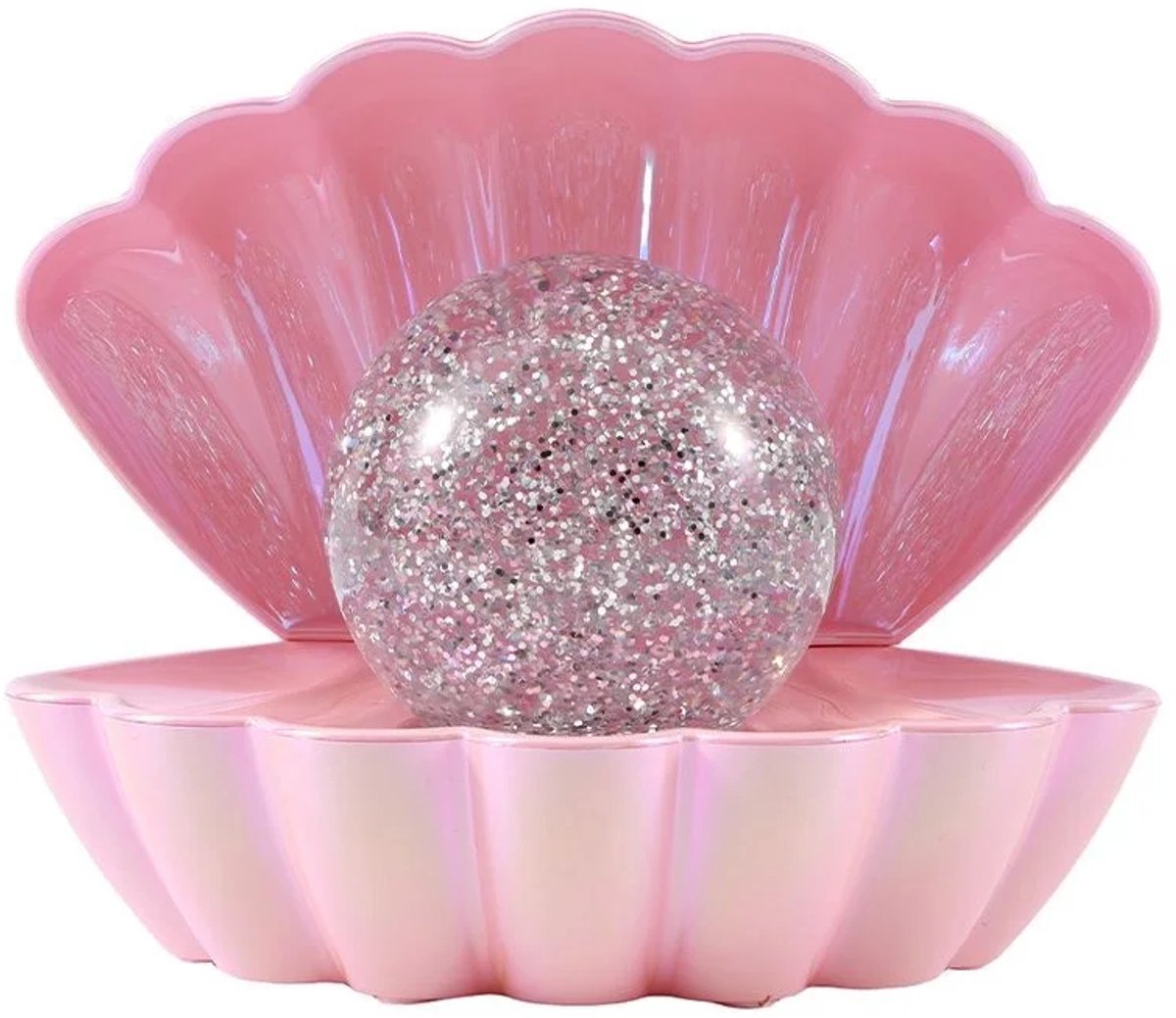 i-total - Glitter Schelp Lamp - parelmoerroze - colour changing