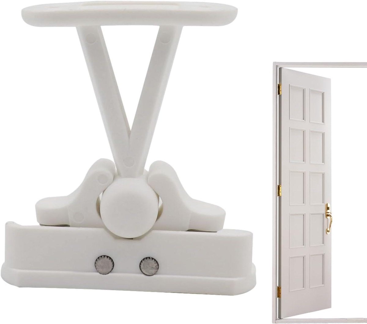 Caravan Deurvanger - Motorhome Deurhouder - Veilig Reizen - Innovatief Zuigontwerp - 8 x 8 x 3 cm - Wit