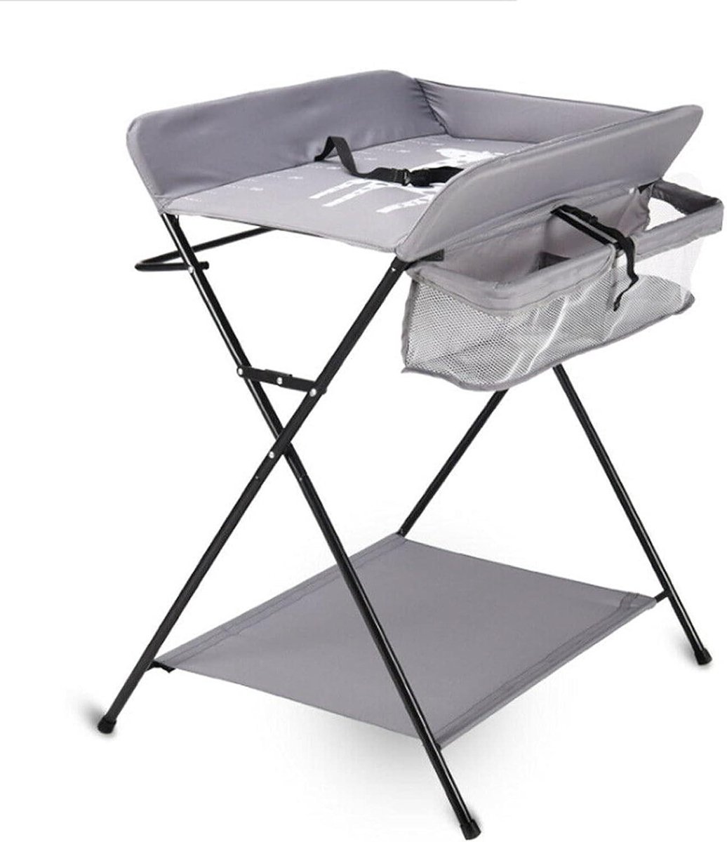 Babycommode Opklapbaar - Babyverzorgingstafel Luiertafel - Babyverzorging Thuis - Ergonomisch en Compact - Tot 25 kg - Grijs