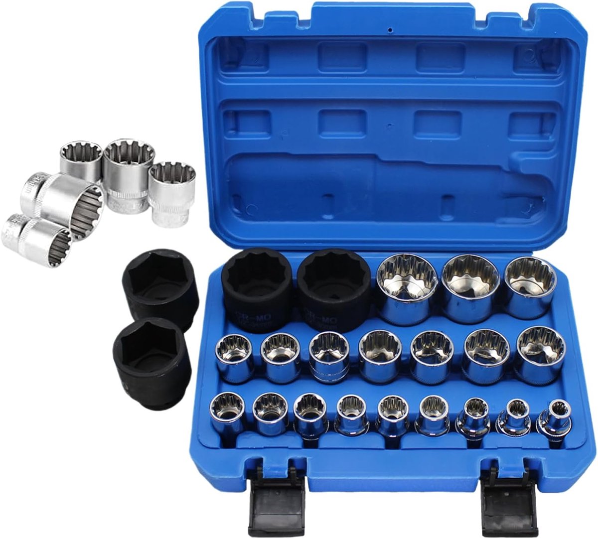 Dopsleutelset - Dopsleutelset voor Autoreparatie - 21-Delig