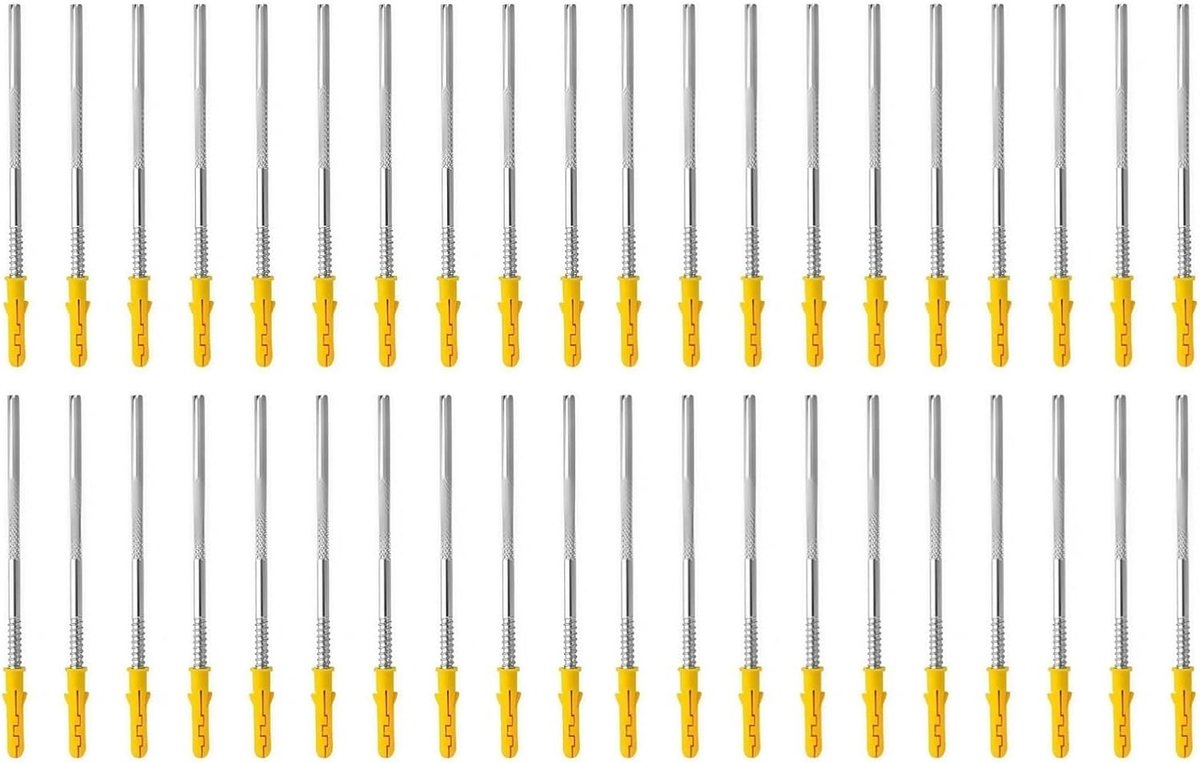 SnelShoppen - Onzichtbare Planksteunen Set van 40, 6 x 130 mm, Wandbevestiging, Plankhouder, Wandconsole, Stabiele Planksteunen voor Thuis, Keuken, Wo