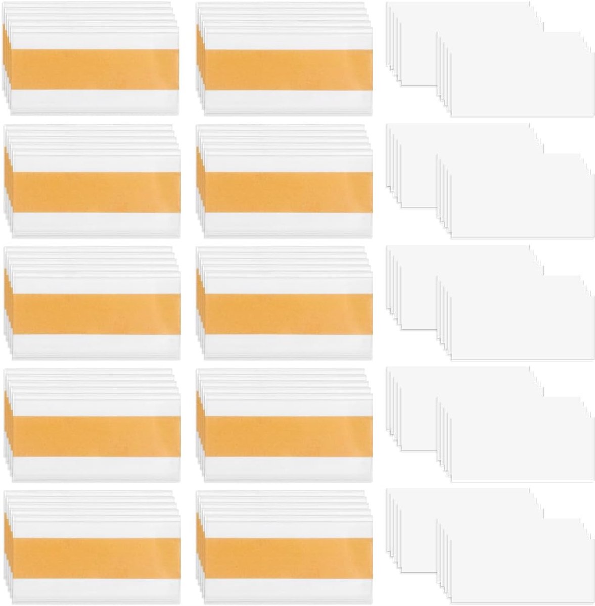 Zelfklevende etikethouders 4 x 8 cm - transparant - hoogwaardig PVC - ideaal voor planken - SnelShoppen