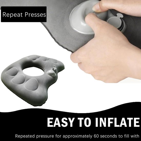Inflatable Seat Ring, Coccyx Relief, Seat Ring After On, for Hemorrhoids, Stiff Pain Wheelchairs, Grey - ShopVlot — afbeelding 2