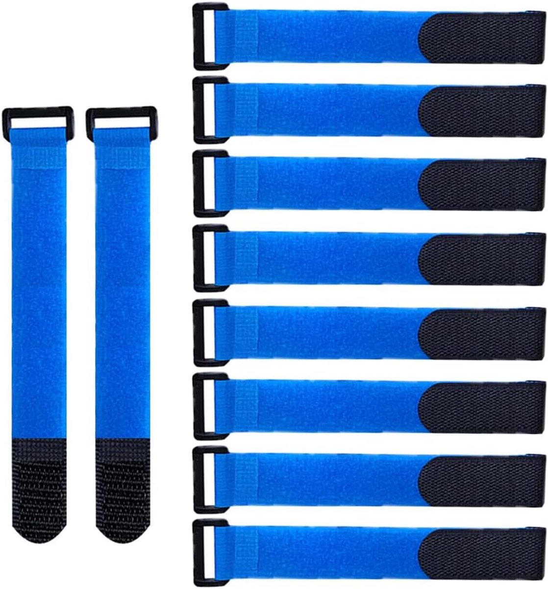 20Pcs 20 X 2cm Nylon Cable Ties, Reusable Cable Straps, Adjustable Cable Straps, Multifunctional Cinch Belts (Blue) - ShopVlot