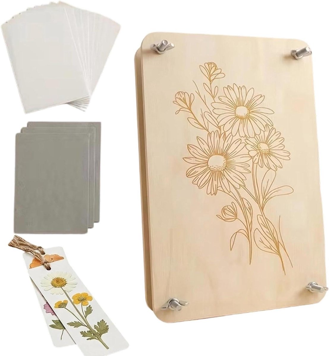 Bloemenpers Kit - Knutselset Bloemen - Bloemen Drogen - Duurzaam Ontwerp - 21x16cm - Niet gespecificeerd