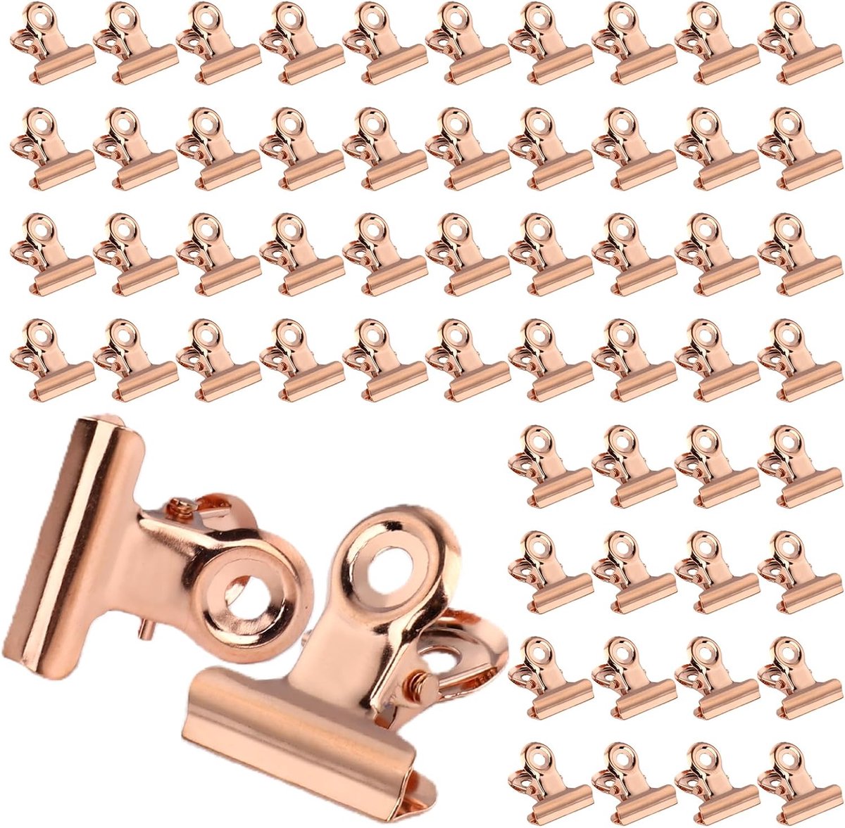 80 Pcs Folding Back Clamps Photo Clips Metal Bulldog 22mm Multifunctional Hinge Clip for Photos Pouches Kitchen Letter - ShopVlot