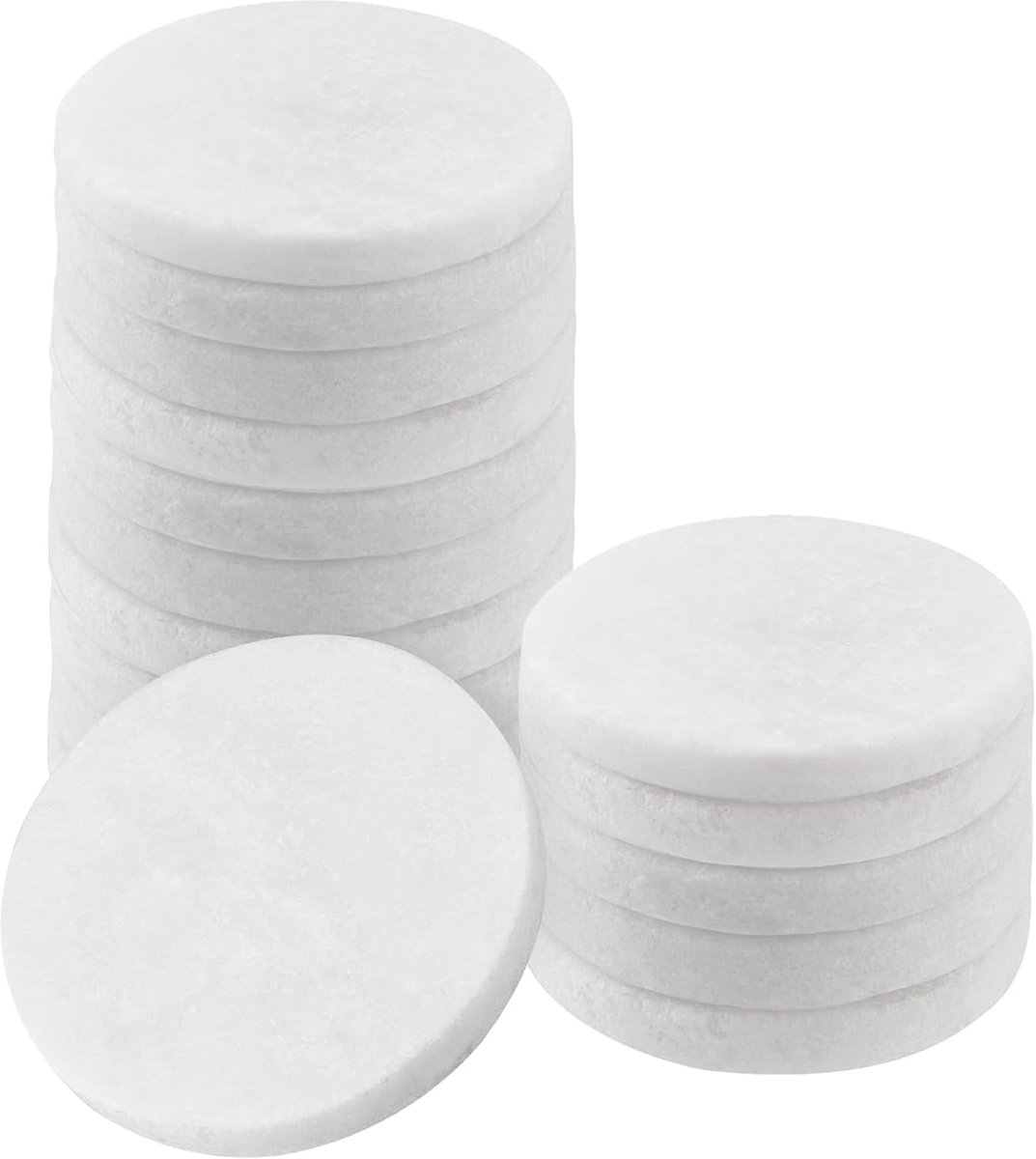SnelShoppen - 15 Stuks Platte Stenen voor Schilderen, Wit, 8 - 10 cm, Glad Grote Keien, Decoratieve Stenen, Witte Platte Rivierstenen voor Mandala Sch