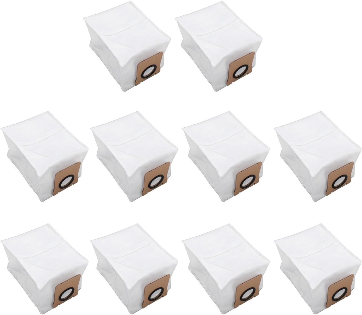 SnelShoppen - 10-delige Stofzuigerzakken Non Woven Stof voor Robotstofzuiger, Geschikt voor X20, L10S Ultra, L20 Ultra, SL10 en S10s, 3L Capaciteit vo