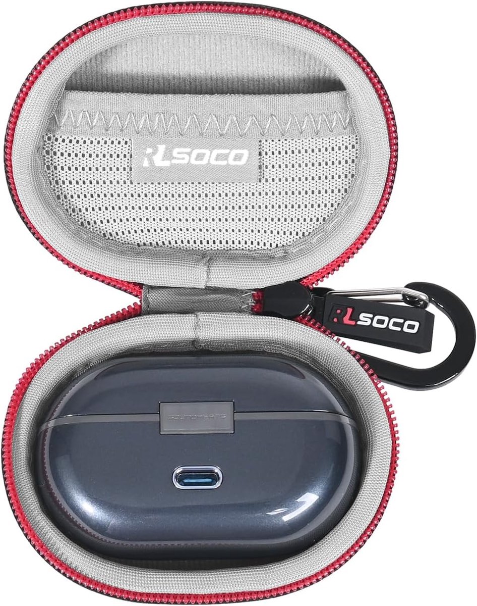 SnelShoppen - Draagbare Beschermhoes voor Draadloze Bluetooth Oordopjes - Geschikt voor Air3 Deluxe HS, Pop Clip, Pearlclip Pro, Free2 Classic - Hoogw