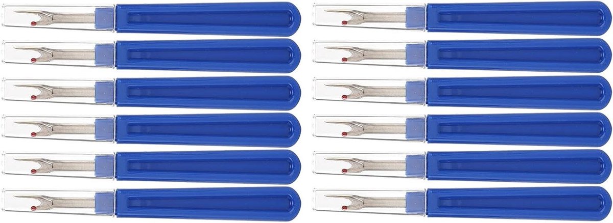 Tornmesjes Set - Draadverwijderaar Naaien - Kleding Corrigeren - Beschermkap Inbegrepen - 12 stuks - Assorti