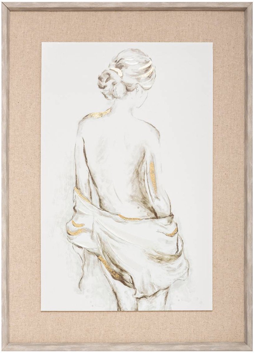 Doek met opdruk van een vrouwelijk portret NAKED