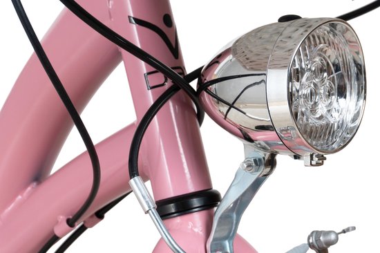 Davi Amelia - Kinderfiets - 24 inch - 7 versnellingen - Shimano - V-brake - 130-165 cm - Roze/Creme - Meisje — afbeelding 4